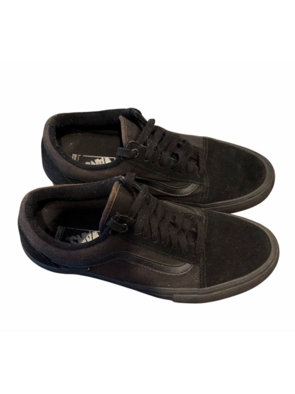 Vans Old Skool Black Canvas Suede Sneakers 9.5